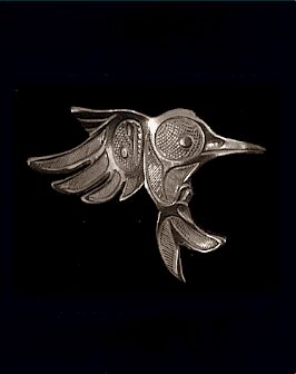 Silver Pewter Brooches