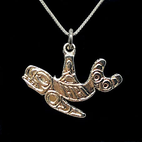 Silver Plated Orca Whale Necklace
