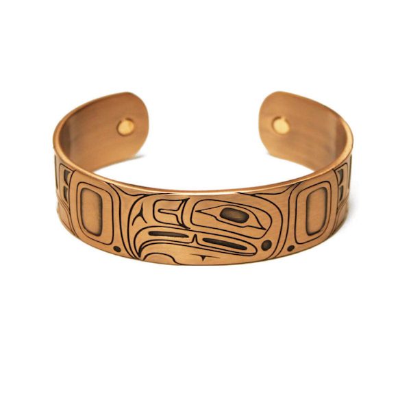 Copper 3/4 inch wide Eagle bracelet