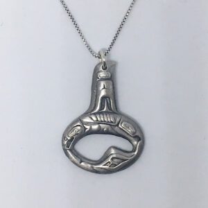 Pewter Orca Whale Necklace