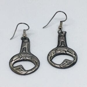Pewter Orca Whale Earrings