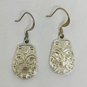 Silver plated bear earrings