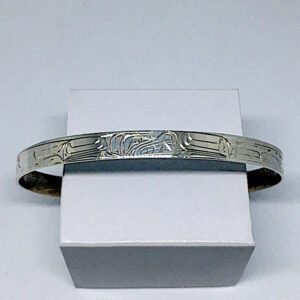 Sterling silver 1/4 inch wide Bear bracelet