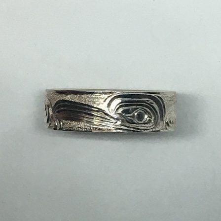 Sterling silver 1/4 inch wide Hummingbird ring (size 7.5)