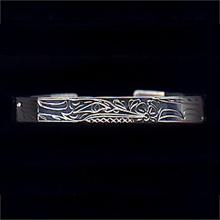 Sterling Silver 1/4 Inch Wide Hummingbird Bracelet