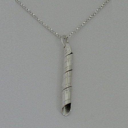 Sterling silver coil shaped Eagle necklace