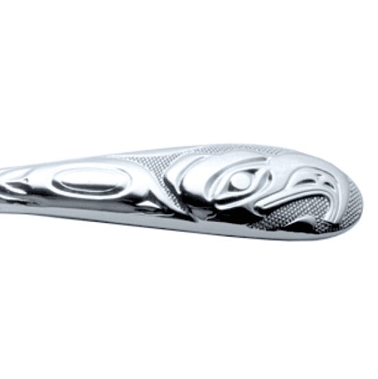 Eagle design on chrome plated cheese knife