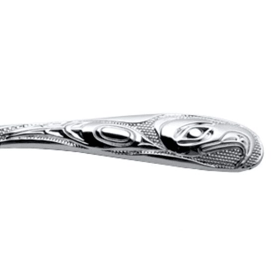 Eagle design on chrome plated pate/butter knife