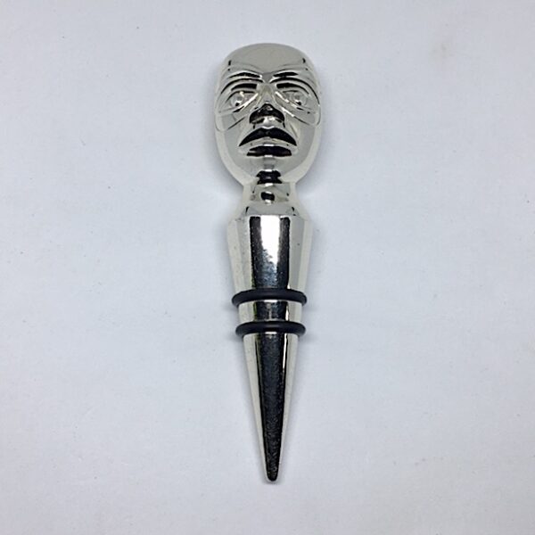 Silver plated wine stopper with Man Mask (Guardian) design