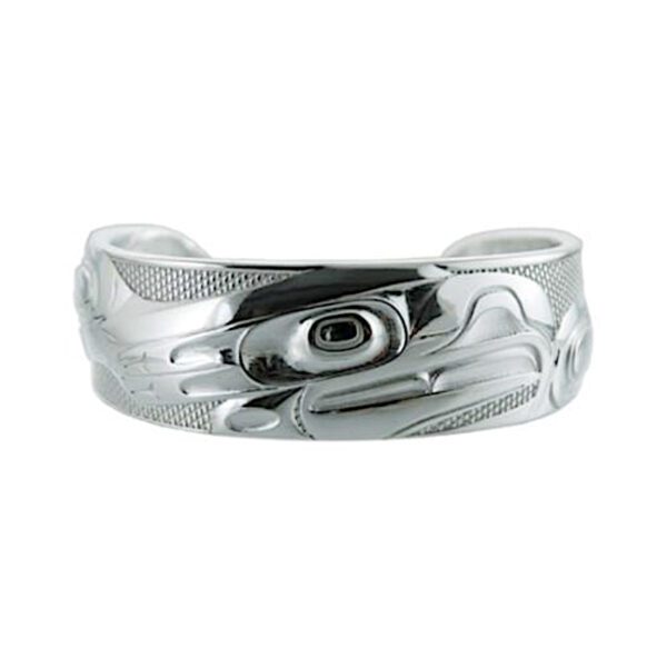 Silver pewter 7/8 inch wide Eagle bracelet