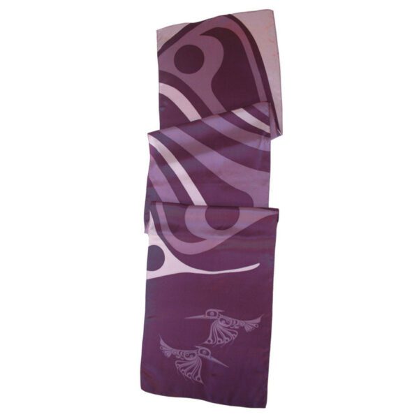 Silk scarf with Hummingbird design
