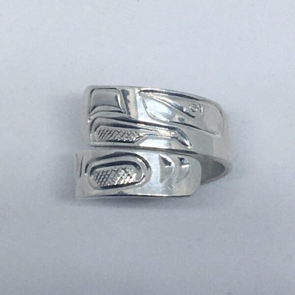 Sterling silver adjustable Eagle pinky ring