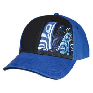 Stretch fit cap with Orca Whale Pod design