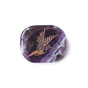 Spirit Stone (Amethyst) - Hummingbird design